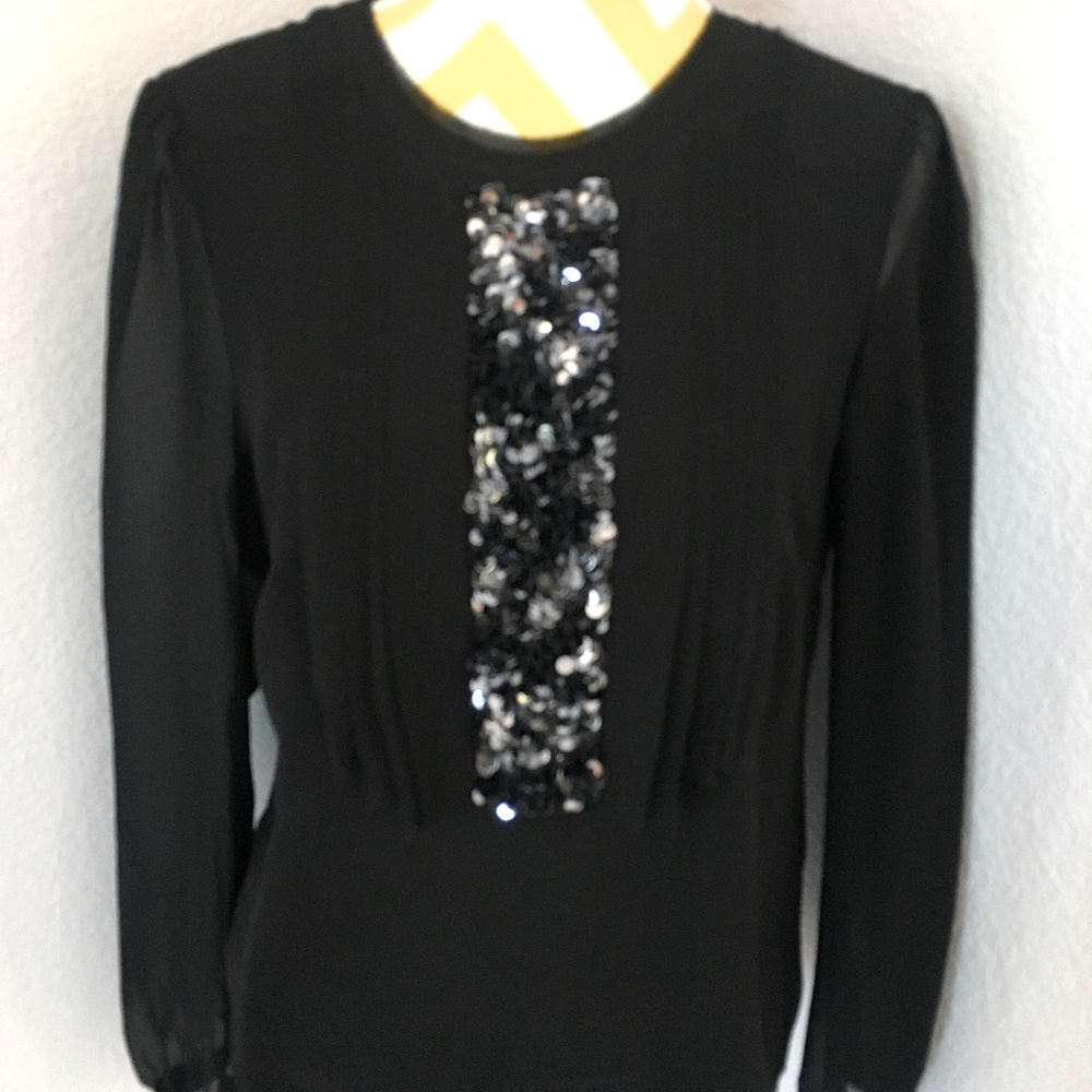 Michael Kors size 6 black top with sequins